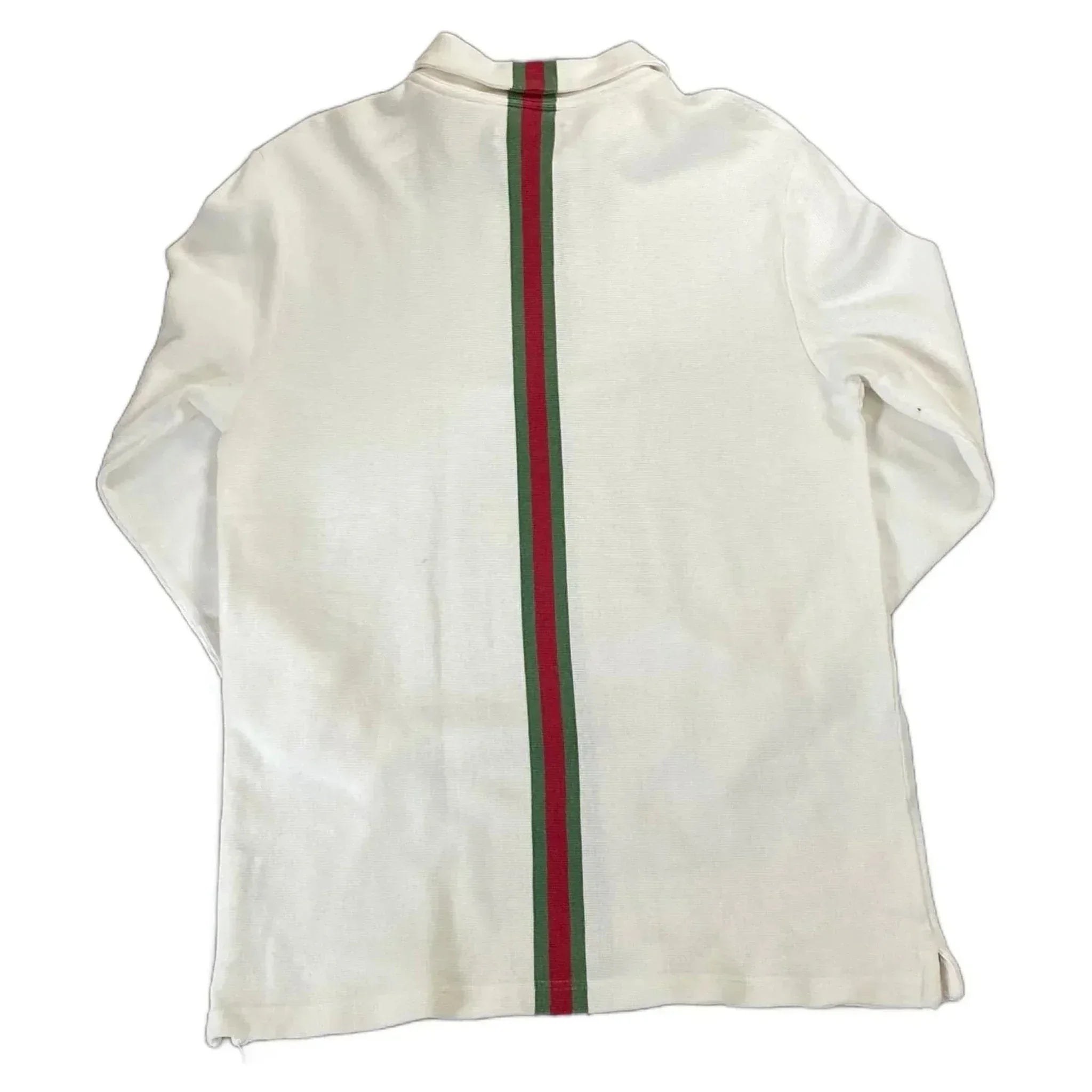 White Palace 1/4 Zip Long Sleeve Polo Shirt - M | The Streetwear Studio