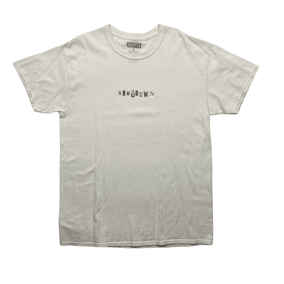 White Skepta Shutdown Tee - Large - The Streetwear Studio