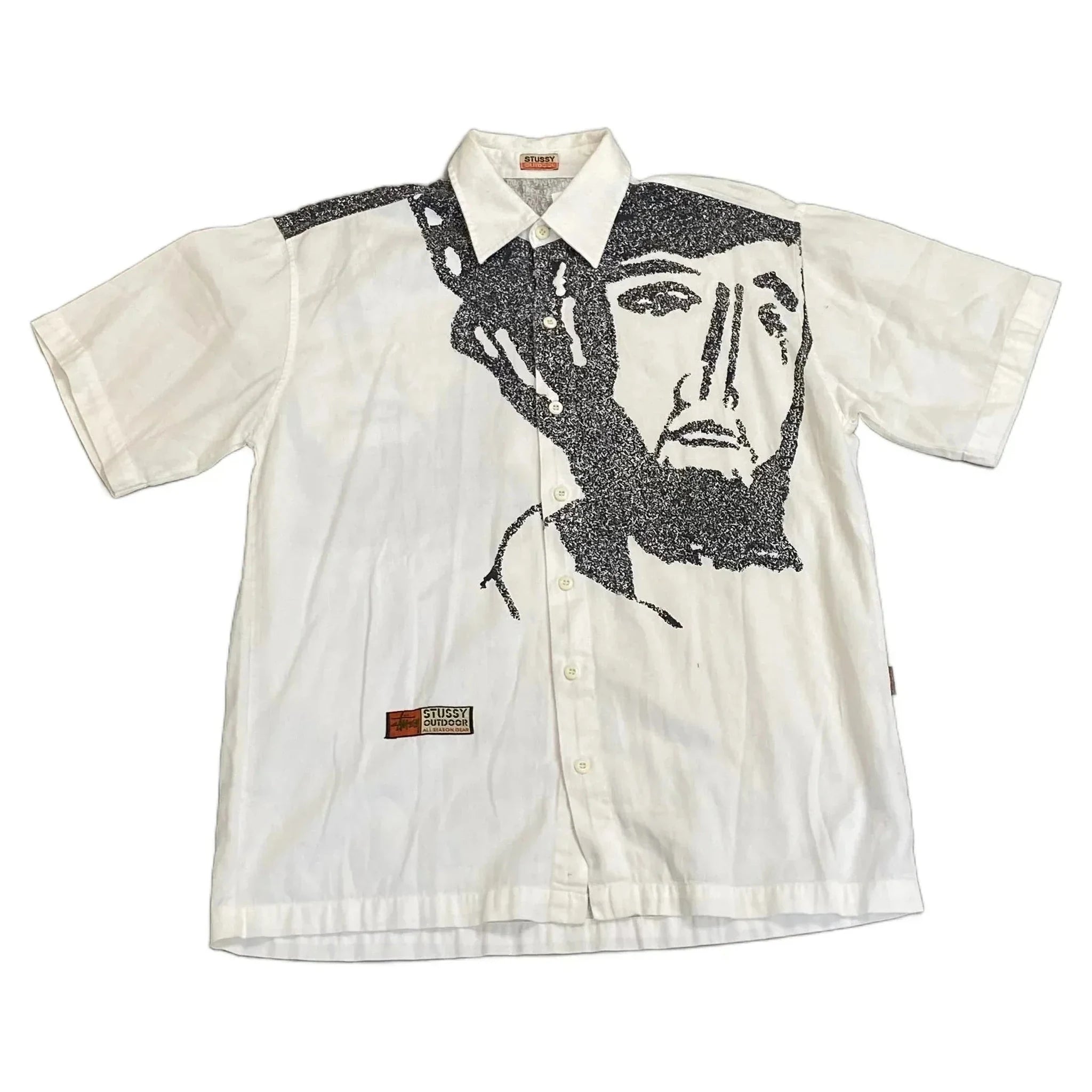 White Stussy Shirt - L | The Streetwear Studio
