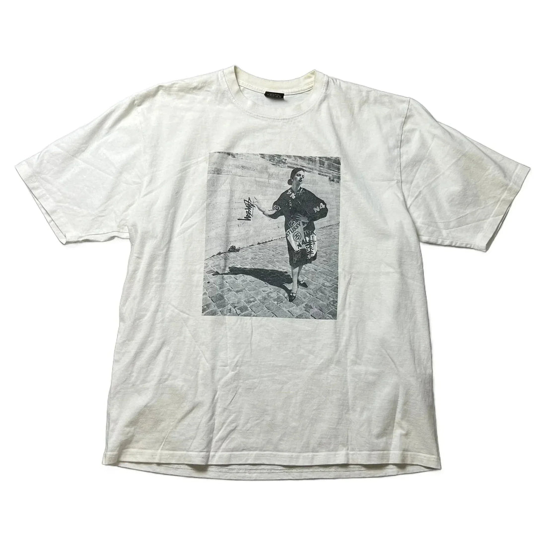 White Stussy Tee - L | The Streetwear Studio