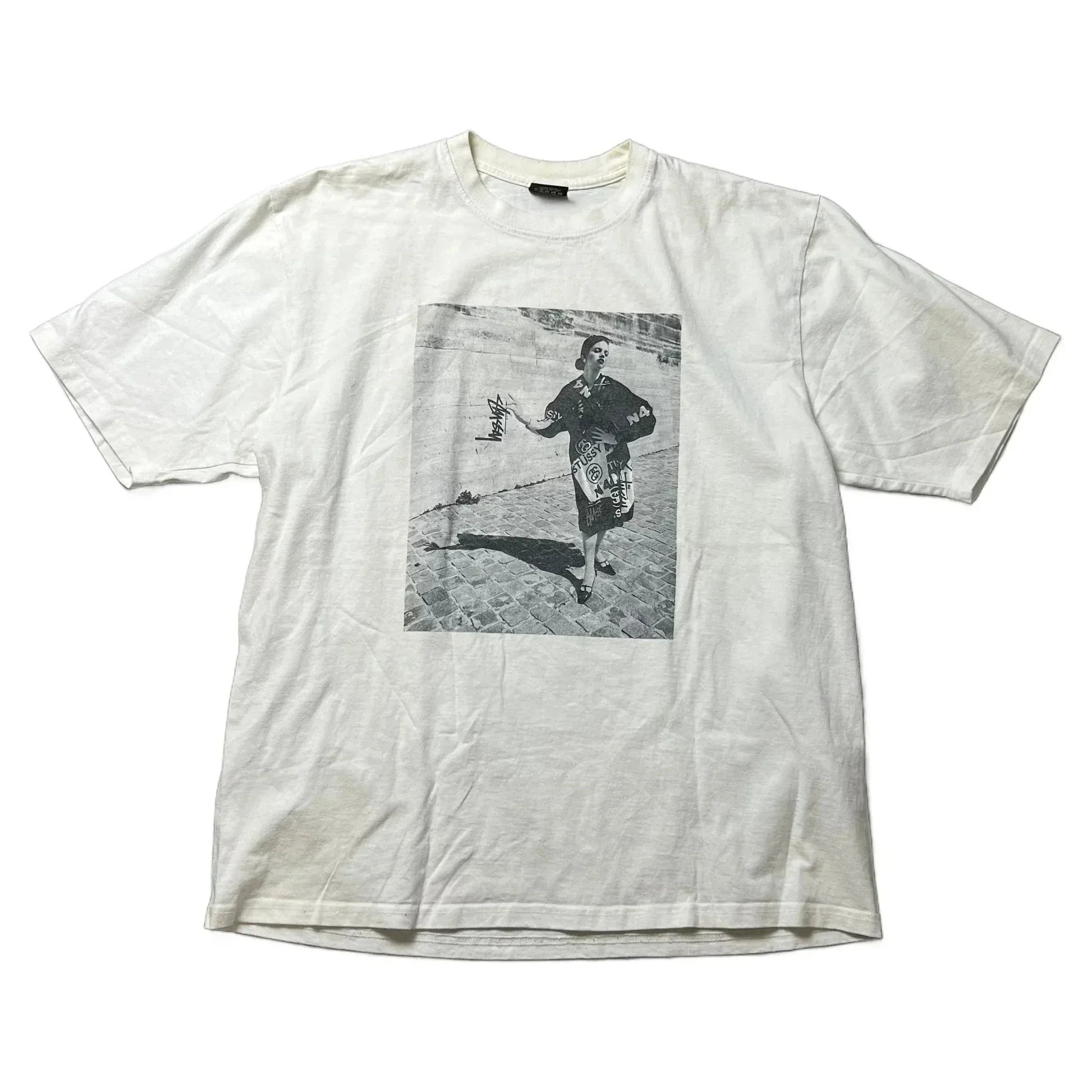 White Stussy Tee - L | The Streetwear Studio