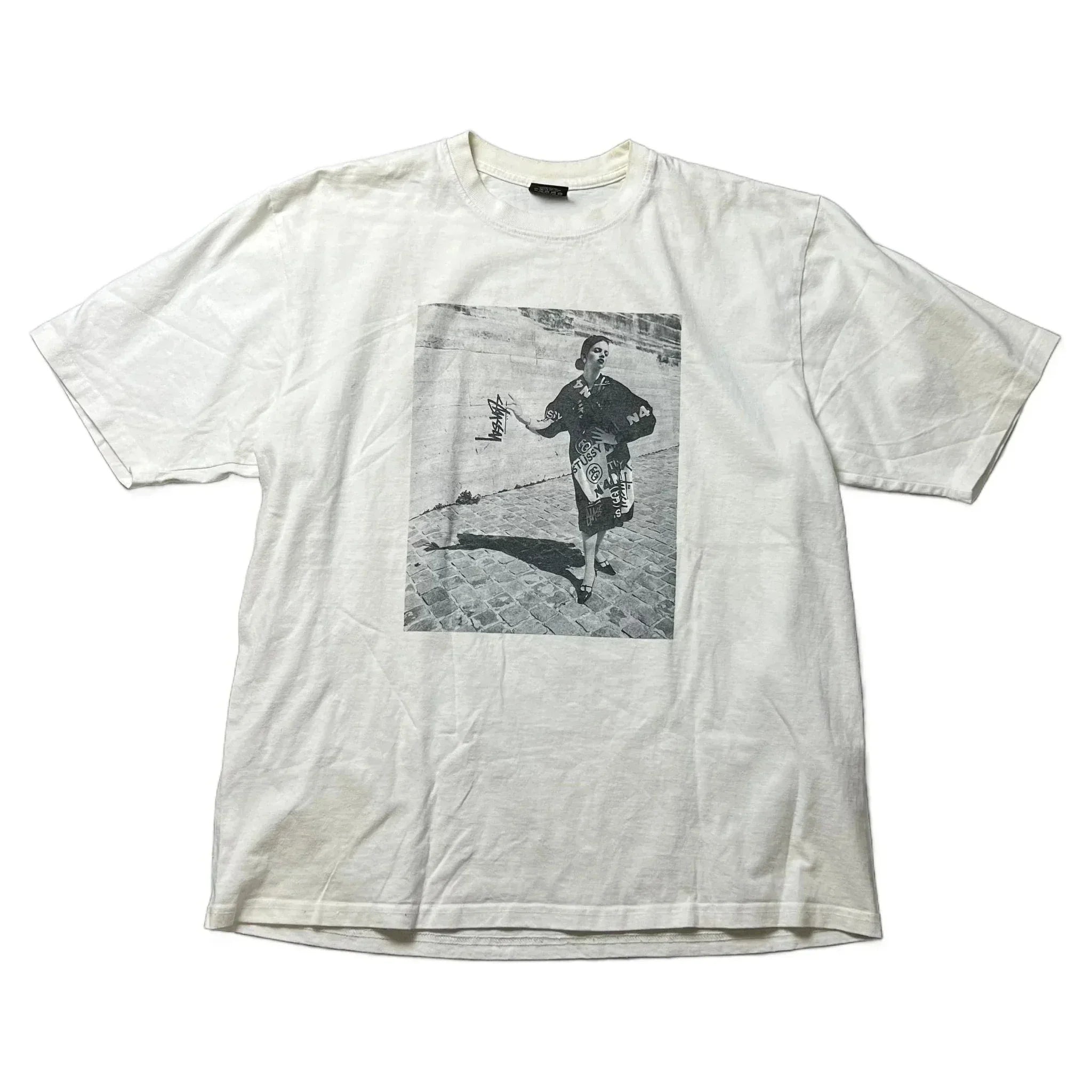 White Stussy Tee - L | The Streetwear Studio