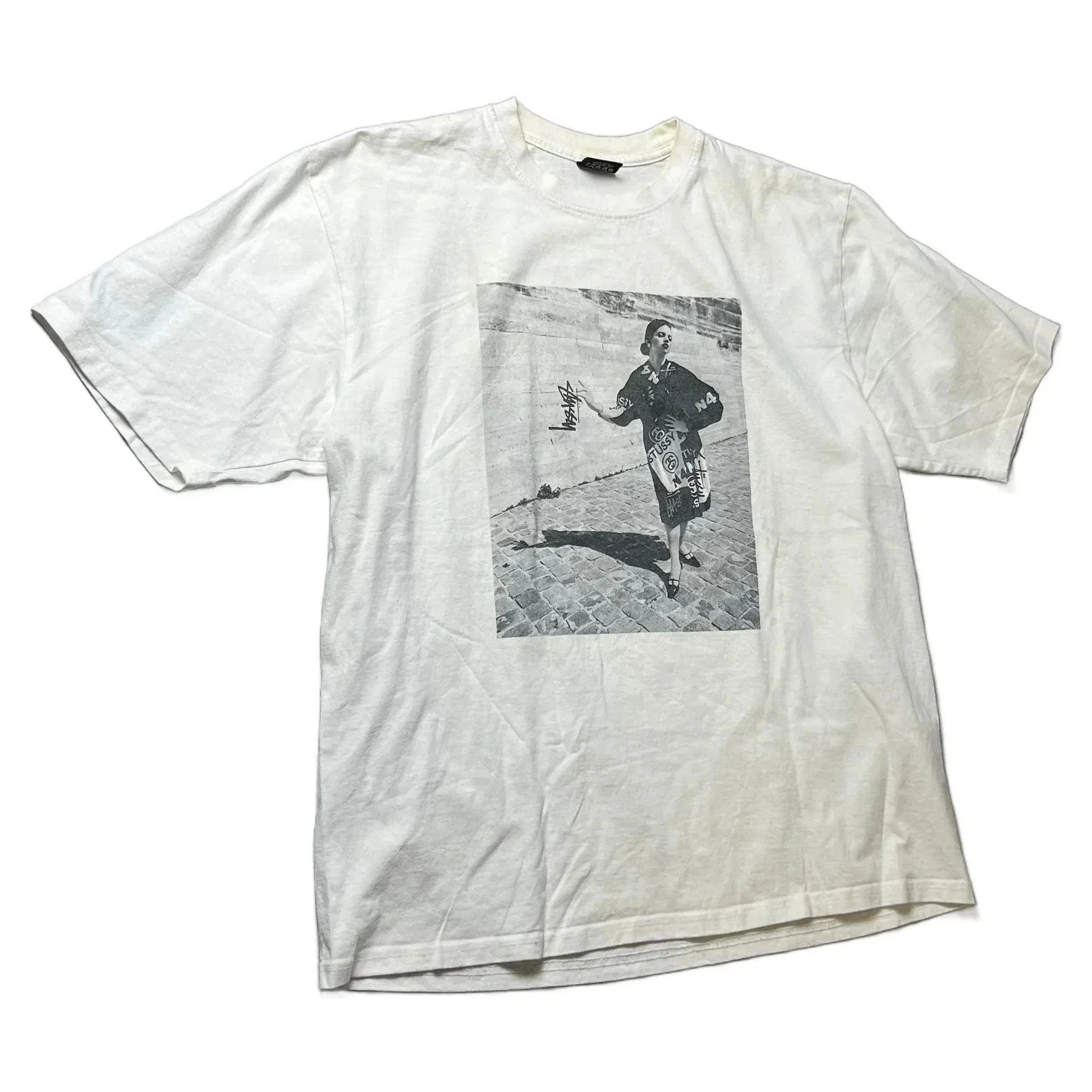 White Stussy Tee - L | The Streetwear Studio