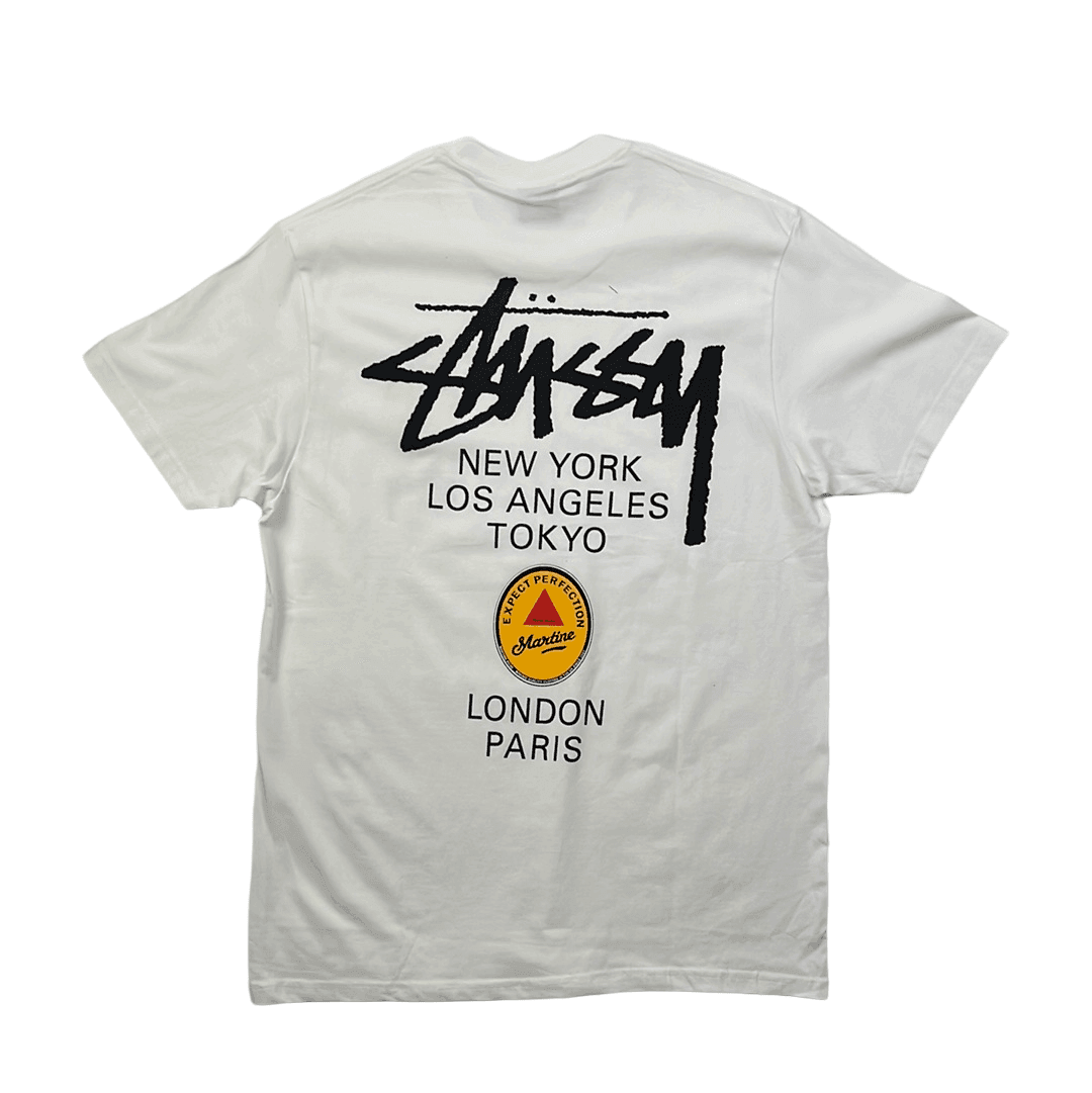 White Stussy x Martine Rose Tee - Large - The Streetwear Studio