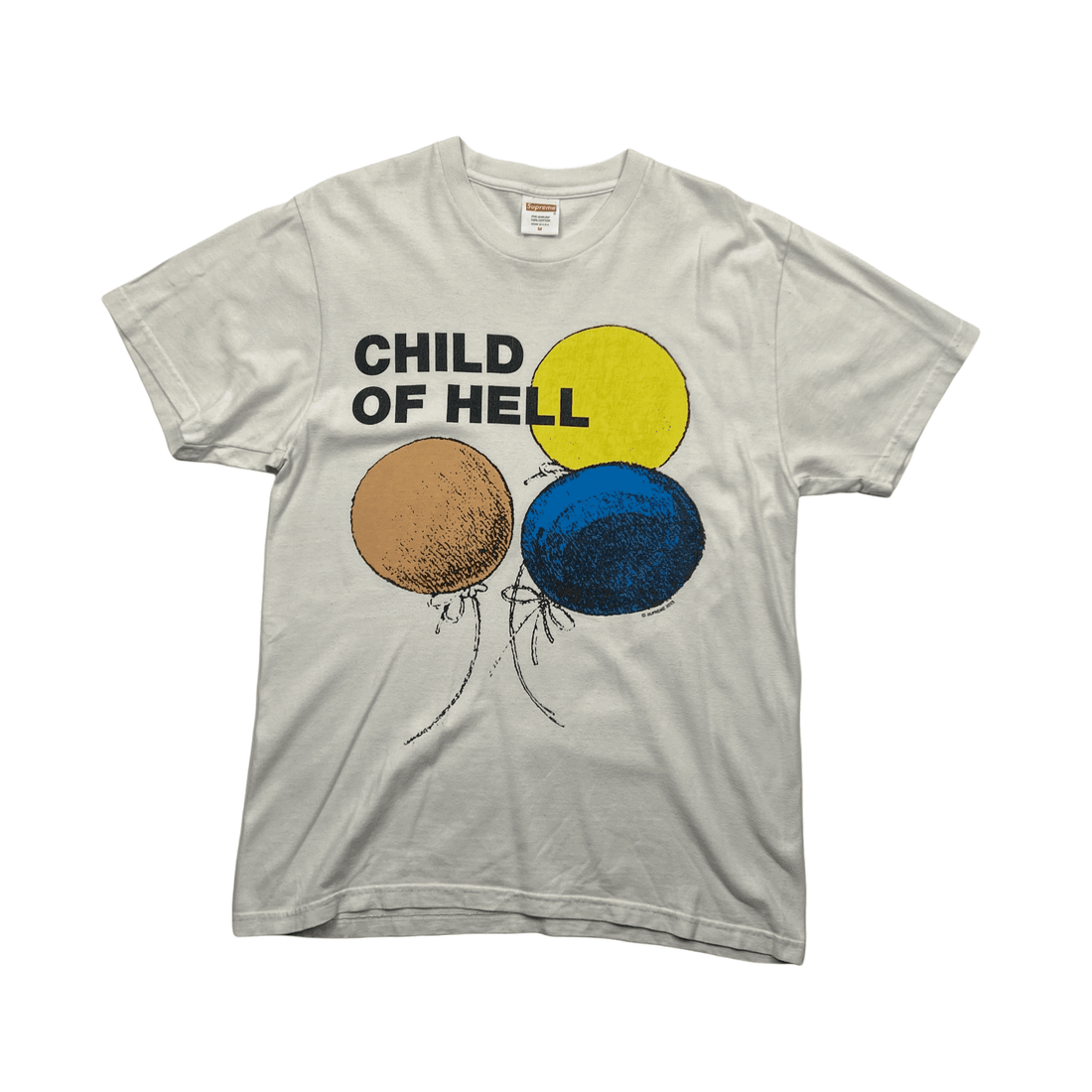 White Supreme FW15 Child Of Hell Tee - Medium - The Streetwear Studio