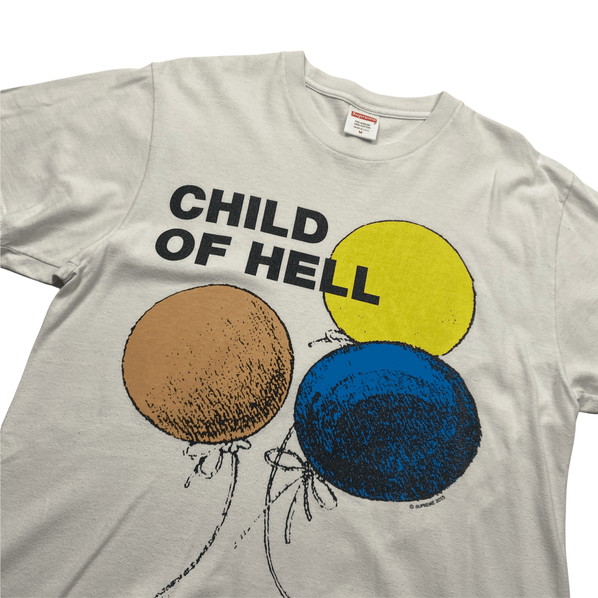 White Supreme FW15 Child Of Hell Tee - Medium - The Streetwear Studio
