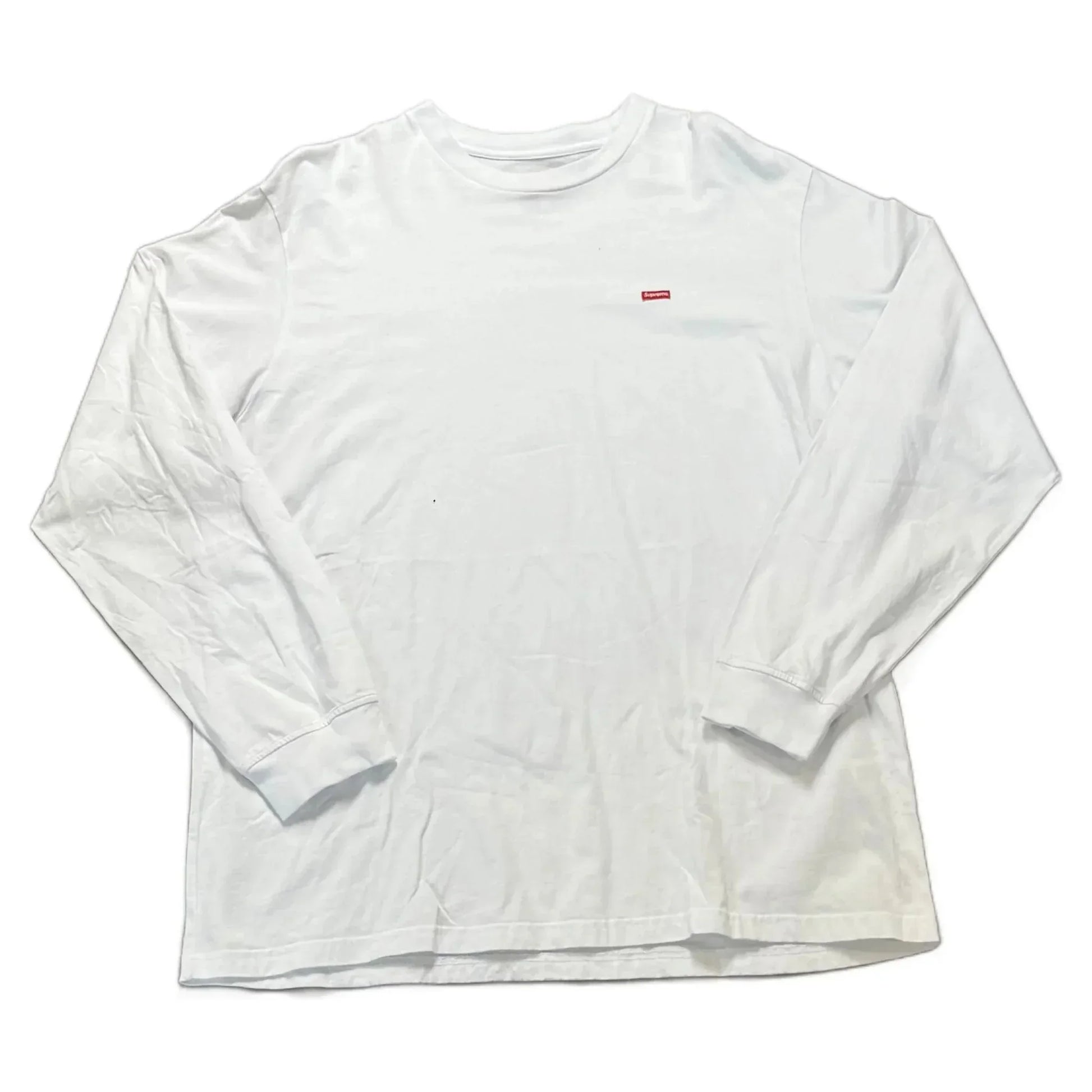 White Supreme Long Sleeve Tee - XL | The Streetwear Studio