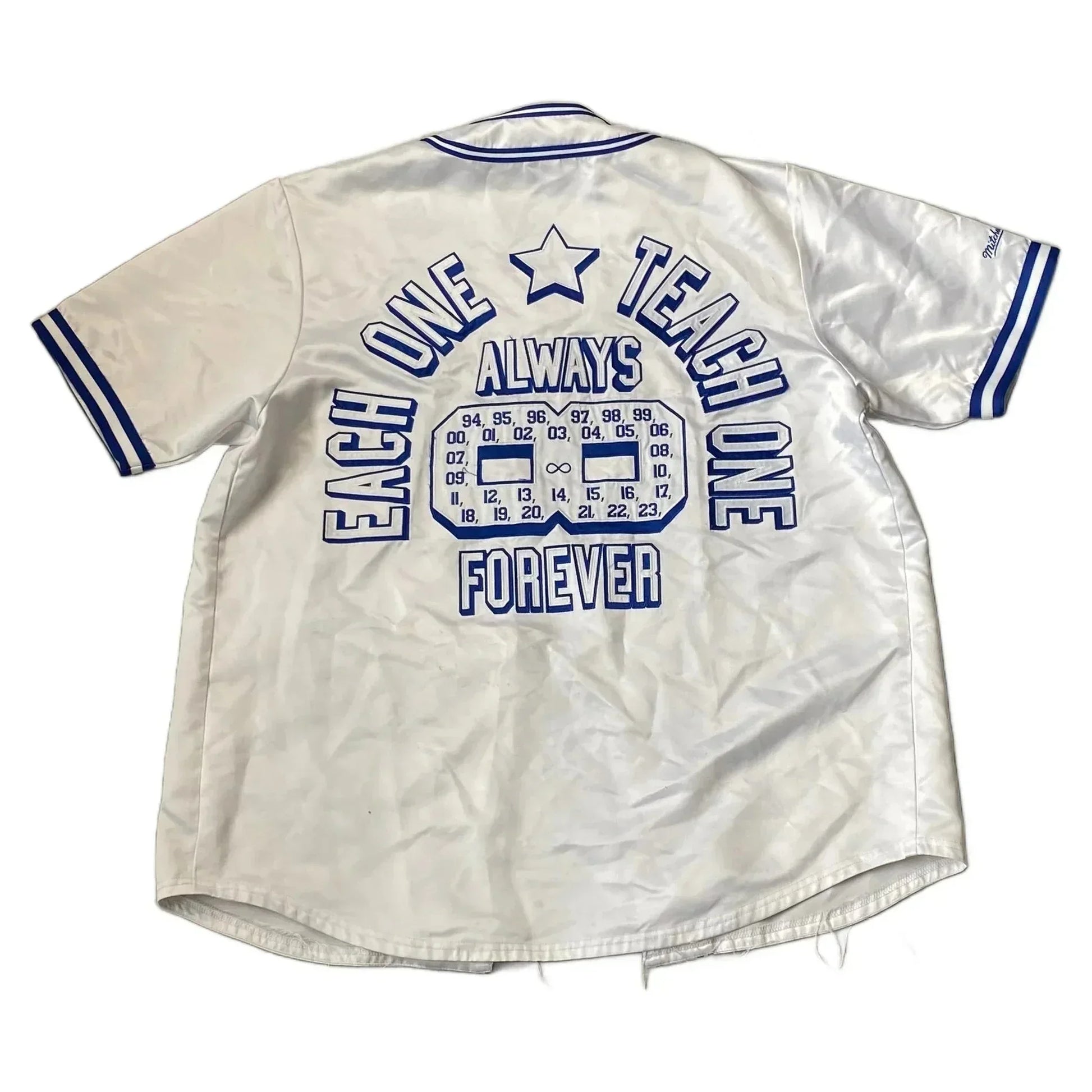 White Supreme Mitchell & Ness Baseball Jersey - L | The Streetwear Studio