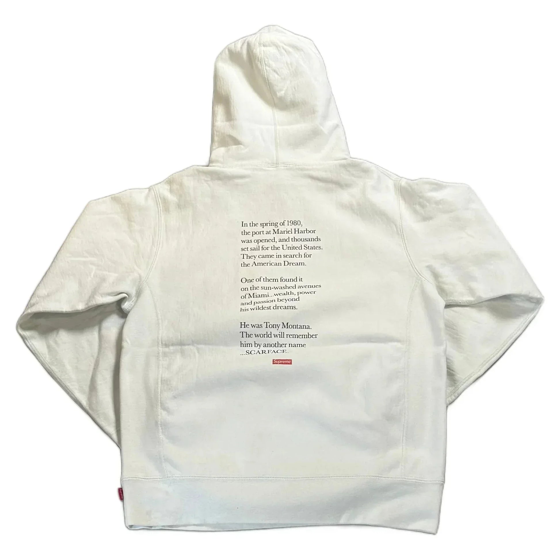 White Supreme Scarface Hoodie - M | The Streetwear Studio