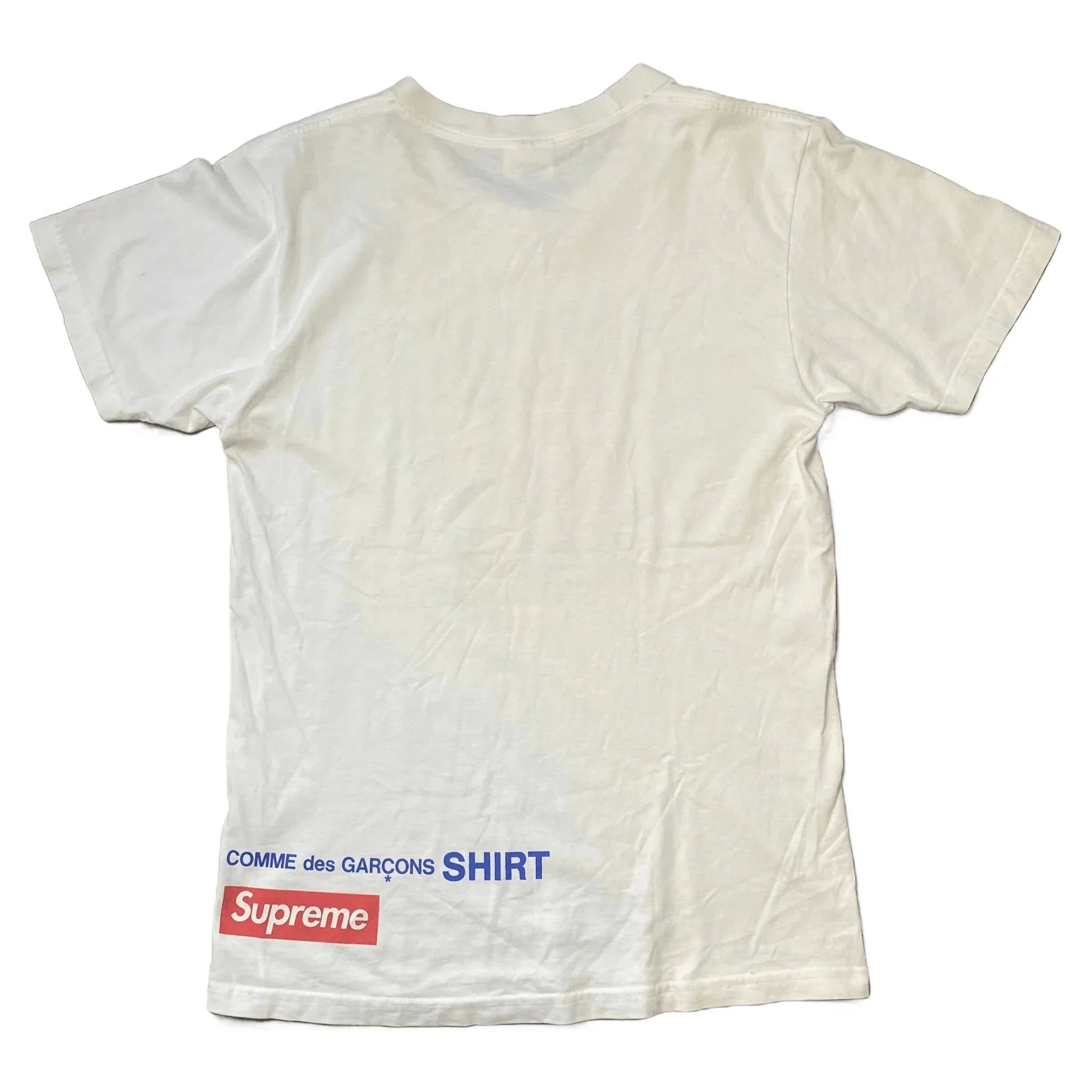 White Supreme x Comme Des Garcons (CDG) Tee - M | The Streetwear Studio