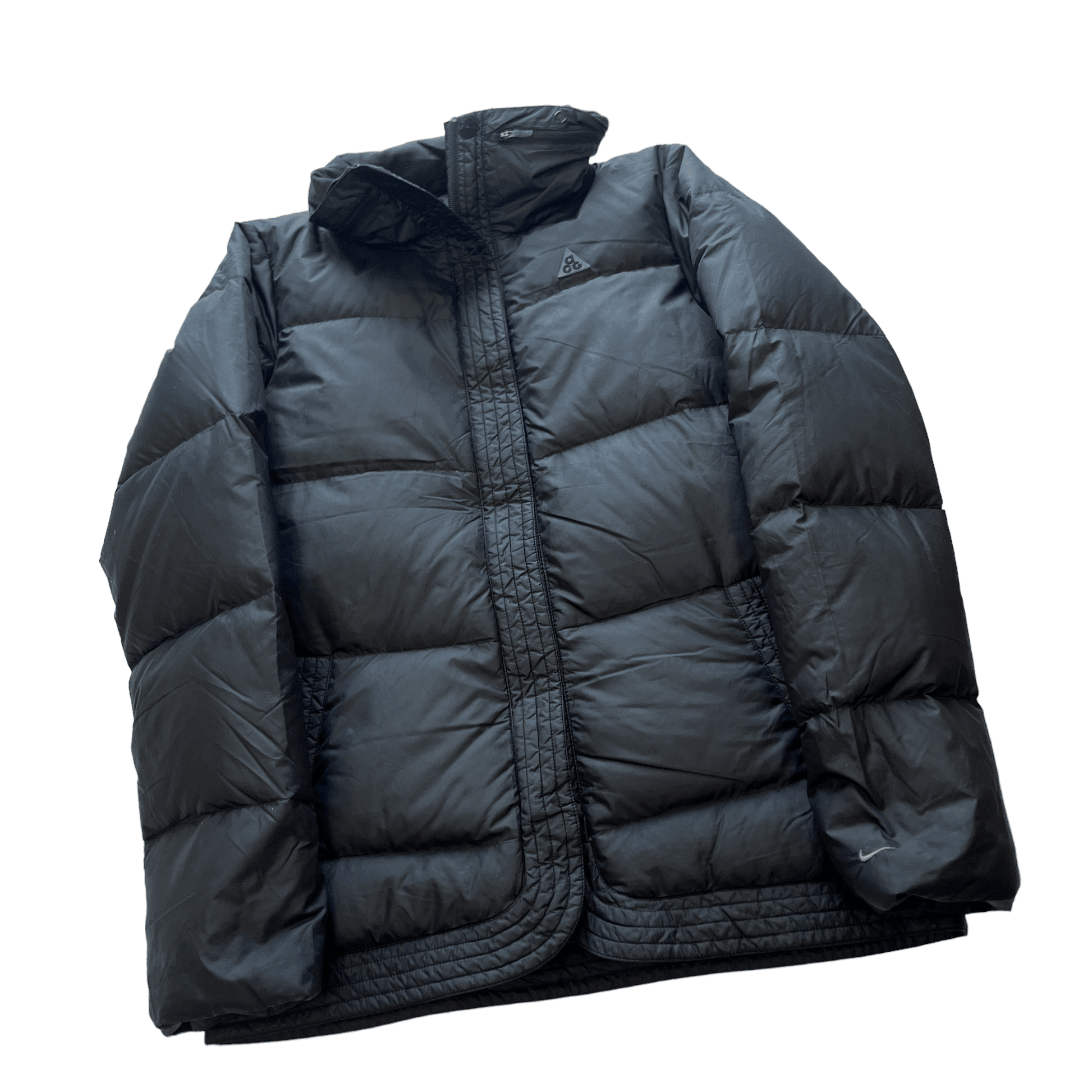 Women’s Vintage Black Nike ACG Puffer Coat - Small - The Streetwear Studio