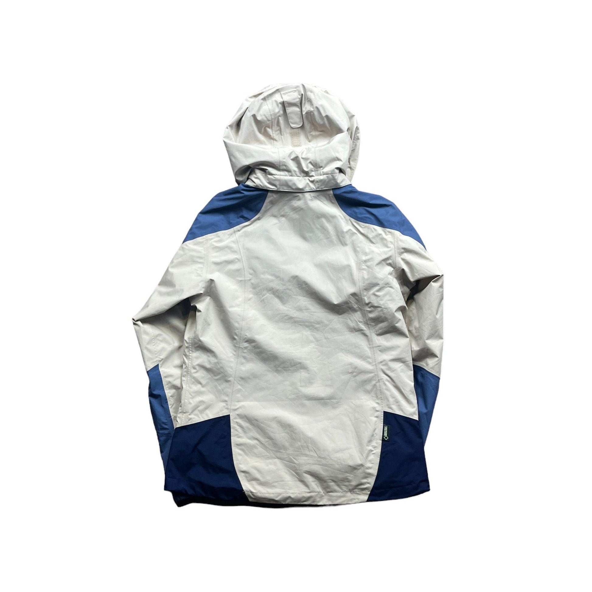 Women’s Vintage Cream + Blue Montbell Waterproof Jacket - Medium - The Streetwear Studio