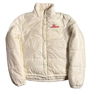 Women’s Vintage White Prada Luna Rossa Puffer Coat - M | The Streetwear Studio