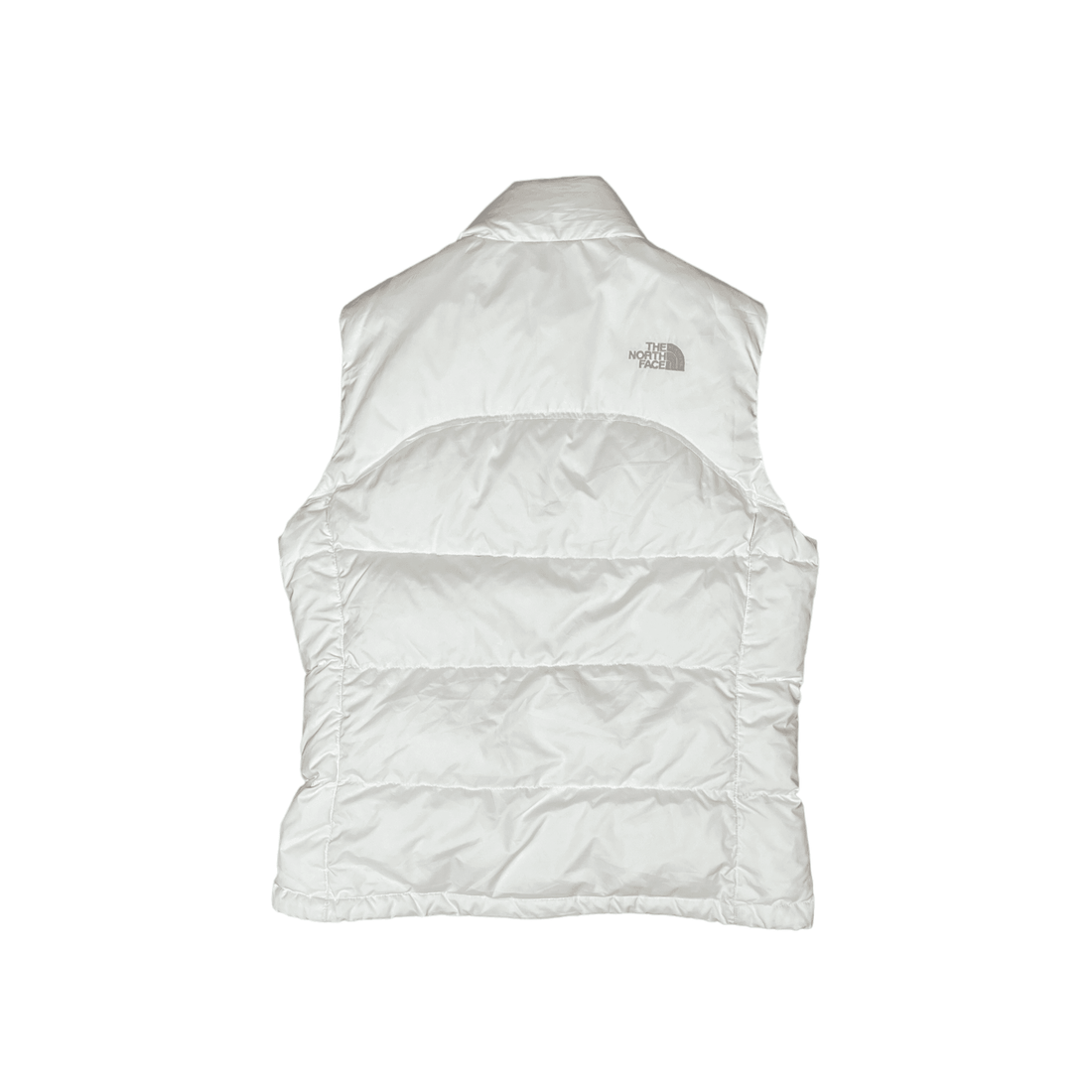 Women’s Vintage White The North Face (TNF) Puffer Gilet - Medium - The Streetwear Studio