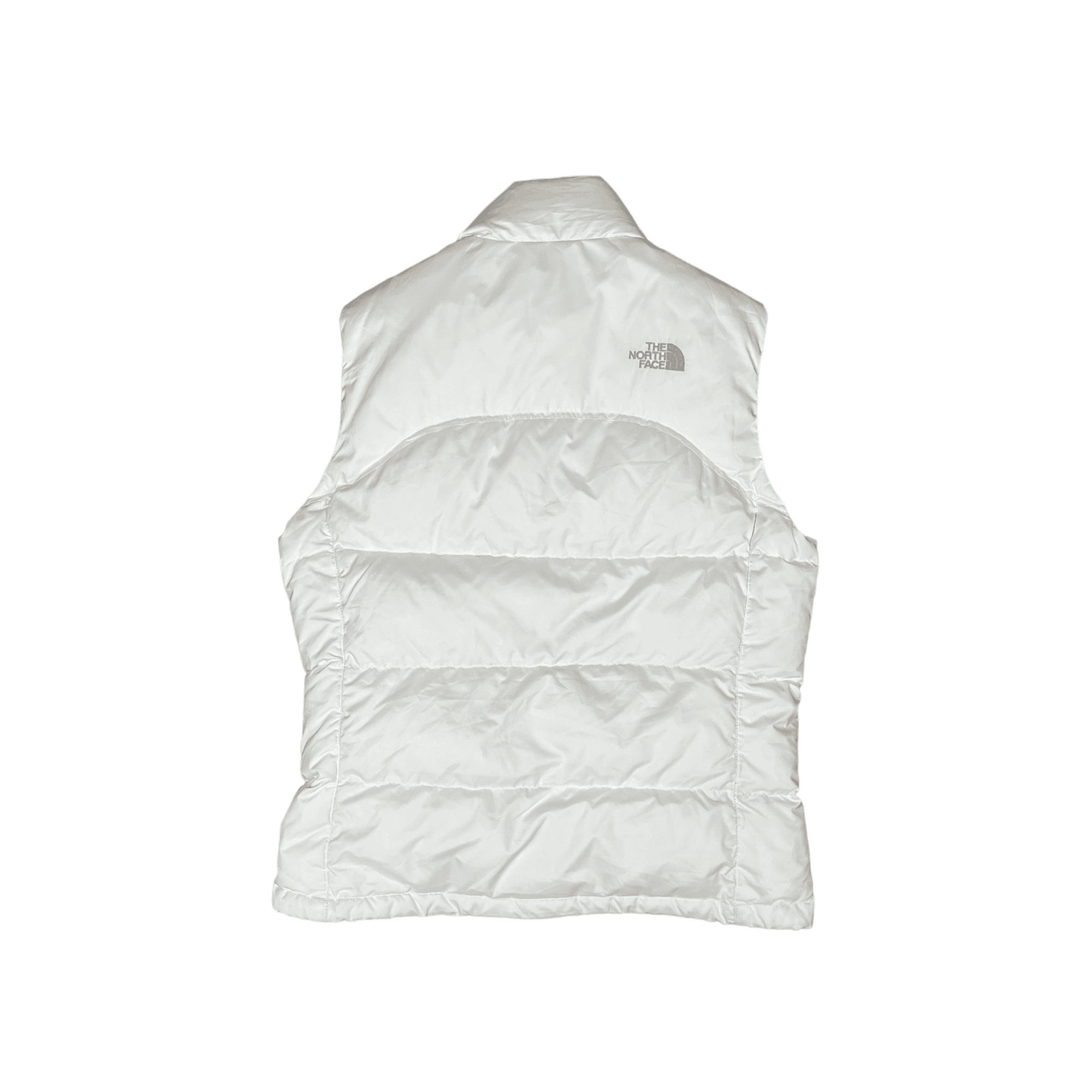 Women’s Vintage White The North Face (TNF) Puffer Gilet - Medium - The Streetwear Studio