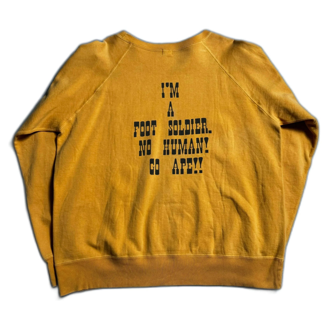 Yellow A Bathing Ape (BAPE) Sweatshirt - XL | The Streetwear Studio