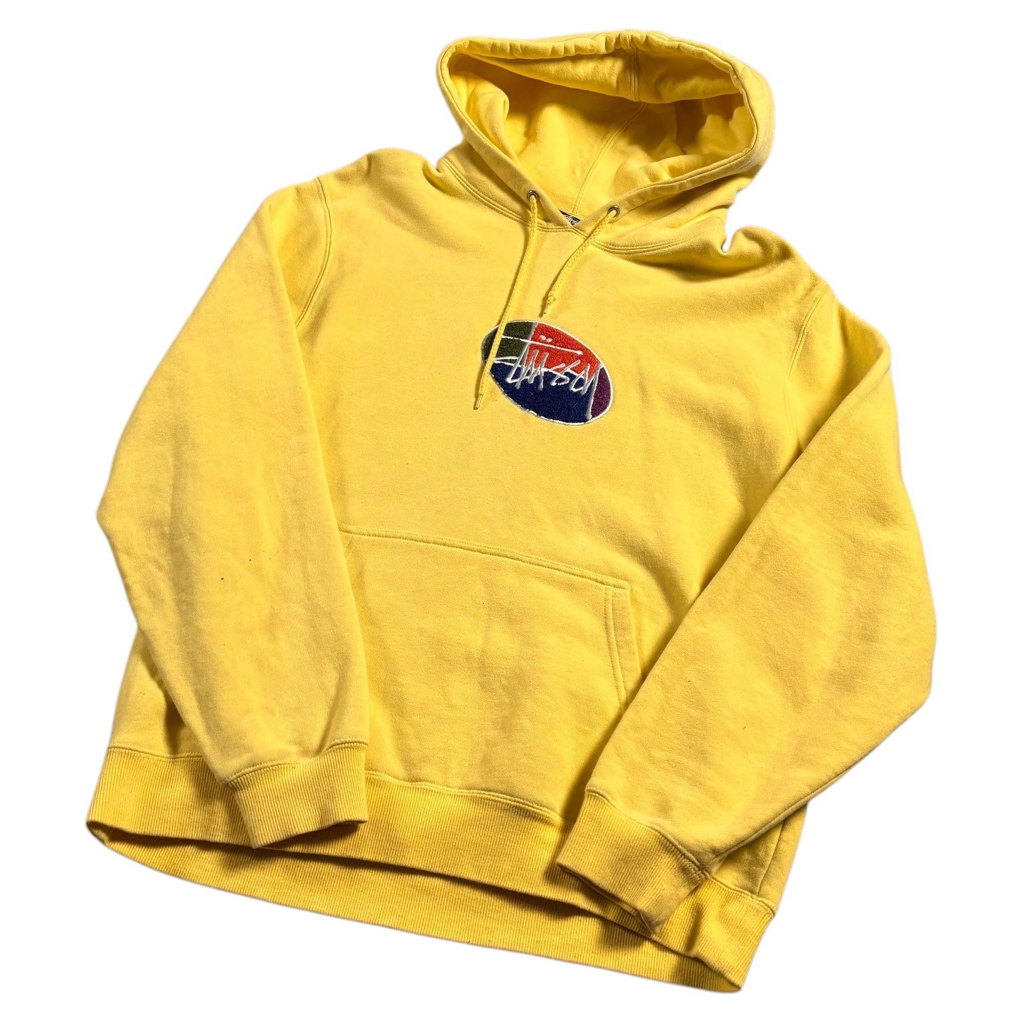 Yellow Stussy Hoodie - L | The Streetwear Studio
