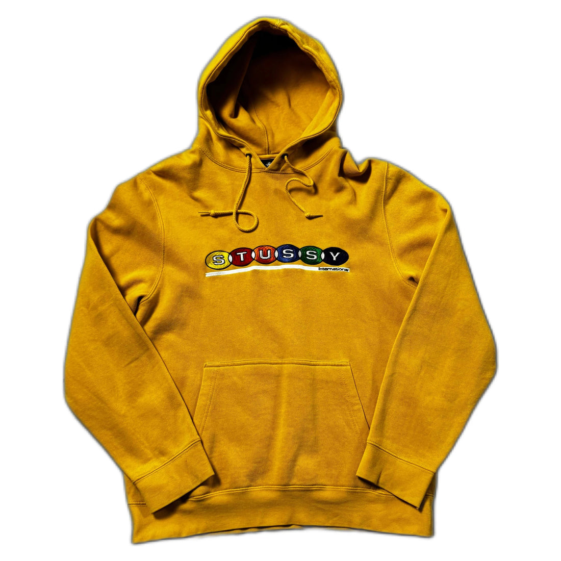 Yellow Stussy Hoodie - M | The Streetwear Studio