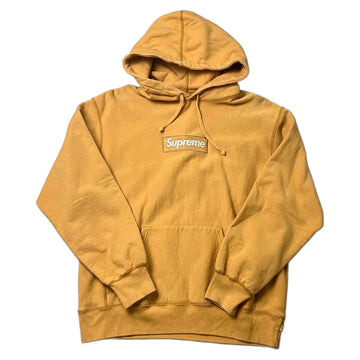 Yellow Supreme Box Logo Hoodie - M | The Streetwear Studio